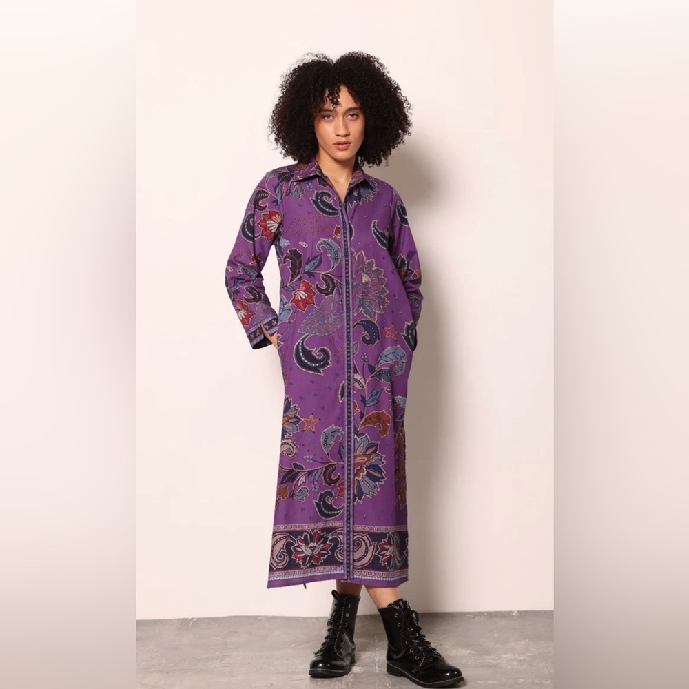 Maude Vivante Eliza Purple Sparkle Midi Dress